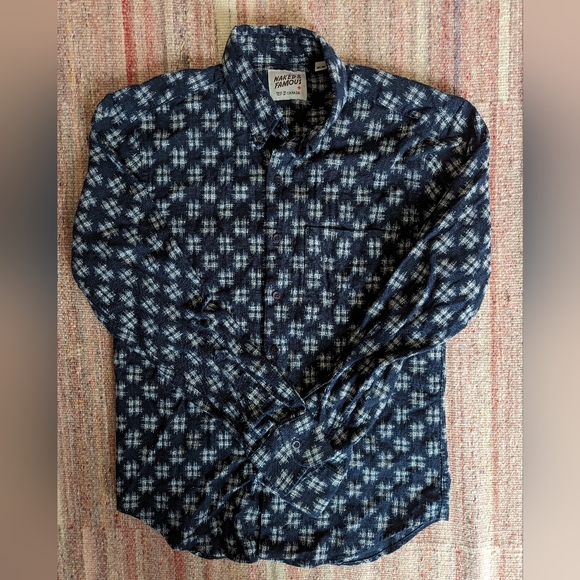 SOLD! Japanese Kasuri button-up shirt - Picture 3 of 4